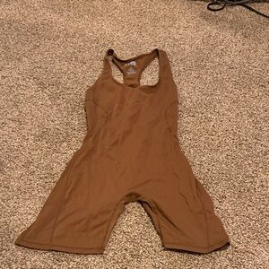 Brown Sleeveless Jumpsuit
